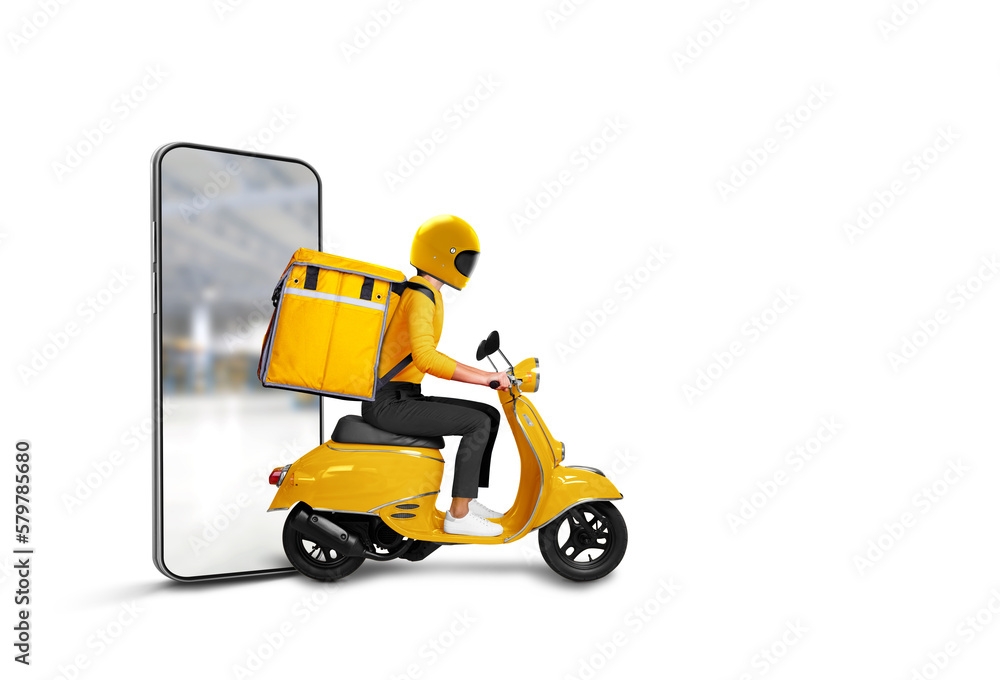 delivery concept, motor bike delivery delivery concept, motor bike delivery