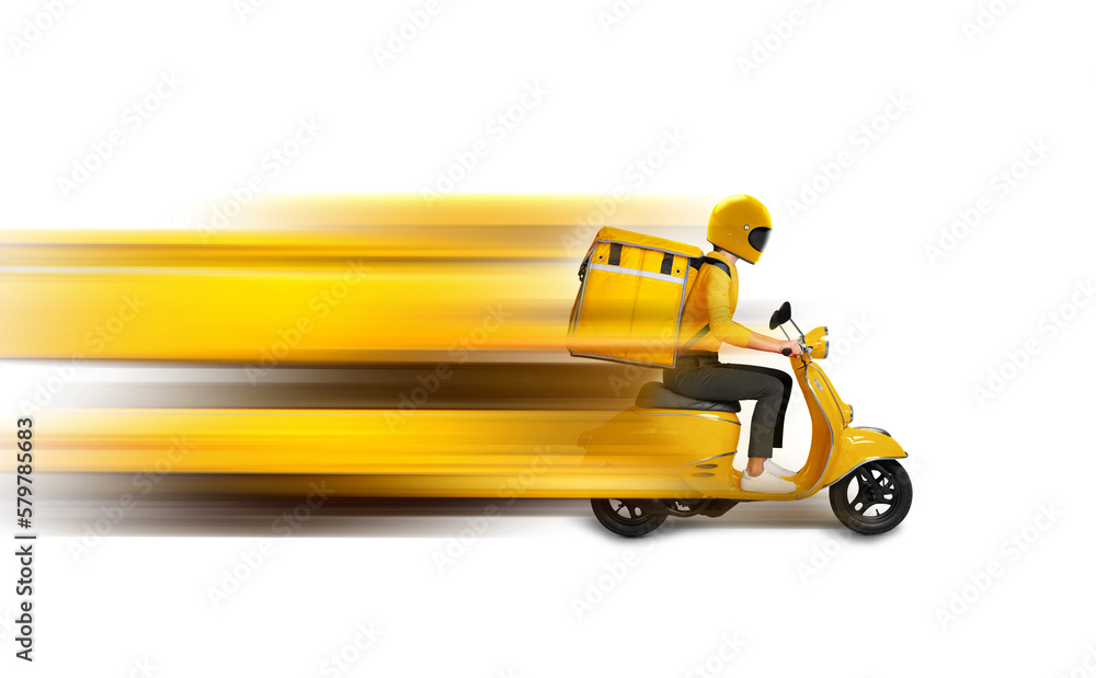 Fototapeta premium delivery concept, motor bike delivery