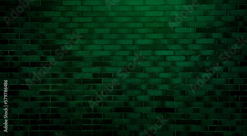 Foto abstract green brick wall texture used as background, brick wall texture for design