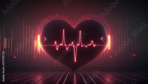 heart beat on the cardiogram Generative Ai