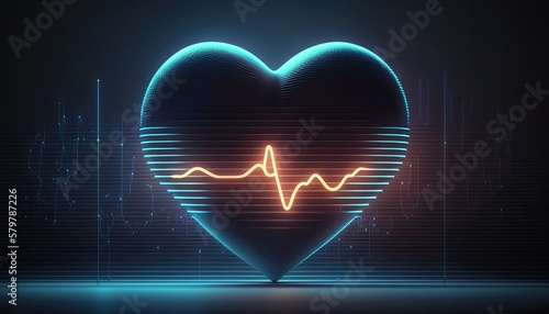 heart beat on the cardiogram Generative Ai