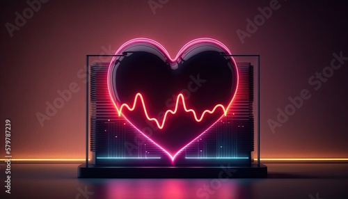 heart beat on the cardiogram Generative Ai