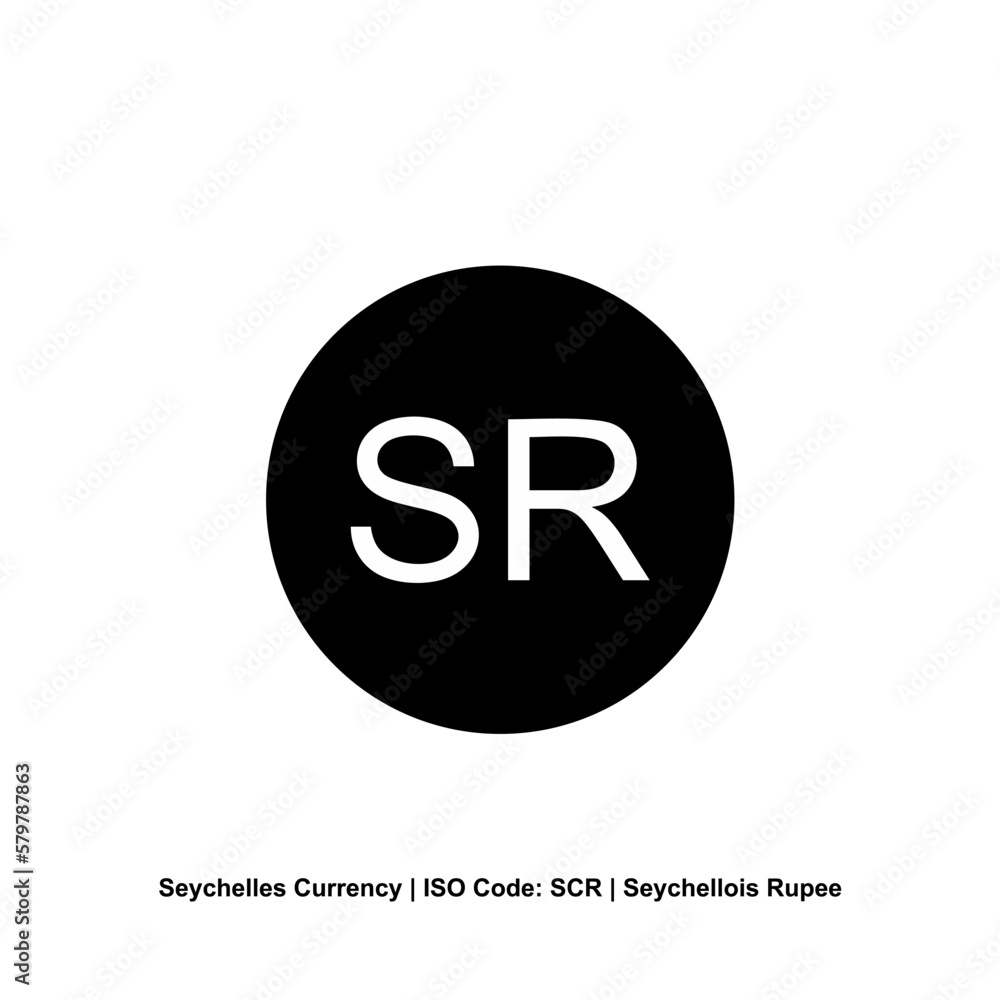 Seychelles Currency Symbol, Seychellois Rupee Icon, SCR Sign. Vector Illustration Seychelles Currency Symbol, Seychellois Rupee Icon, SCR Sign. Vector Illustration