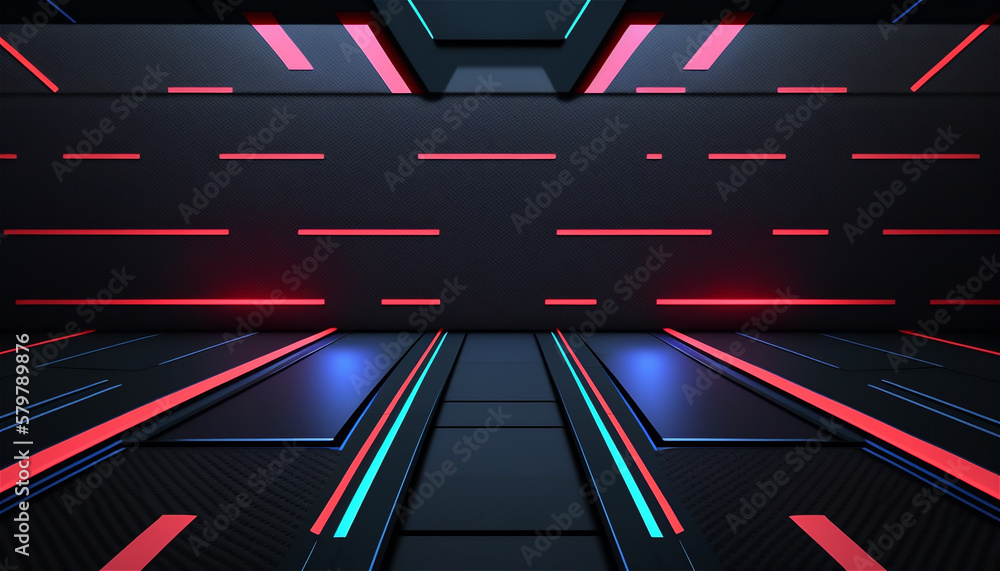 Abstract futuristic gaming background with modern luxury neon light, Generative AI Abstract futuristic gaming background with modern luxury neon light, Generative AI