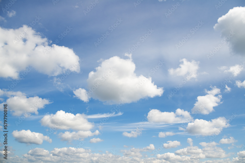 Blue sky background with fluffy clouds Blue sky background with fluffy clouds