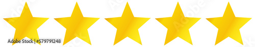 5 Star Gold Customer Rating Graphic