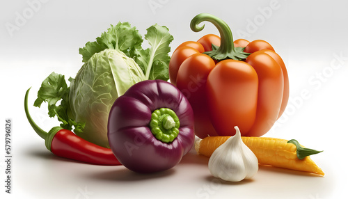 vegetables isolate, generative ai