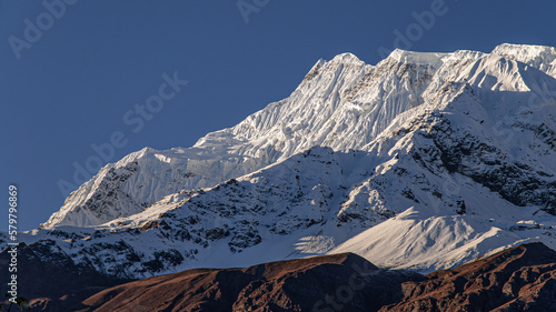 Annapurna III, 7,555 m, a mountain in the Annapurna mountain range in north-central Nepal, Nepal Himalayas, Nepal