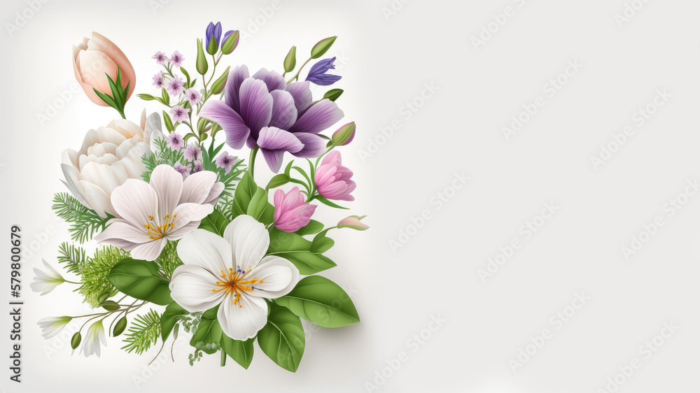 Spring Blossoms: Delicate and Colorful Flowers to celebrate the season - generative AI