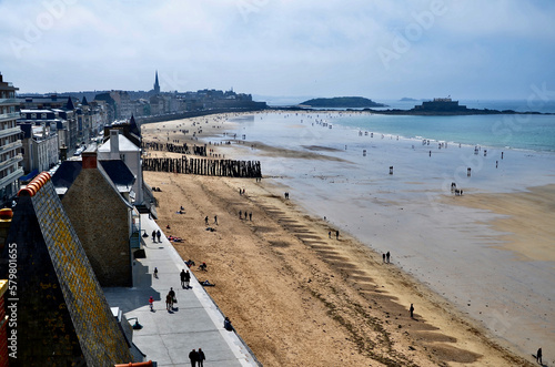 Saint malo et la plage du sillon, france, Bretagne, ile et vilaine, saint Malo