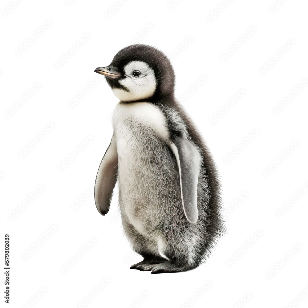 penguin isolate on background - obrazy, fototapety, plakaty 
