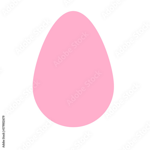 simple flat colored easter egg shape pink pastel