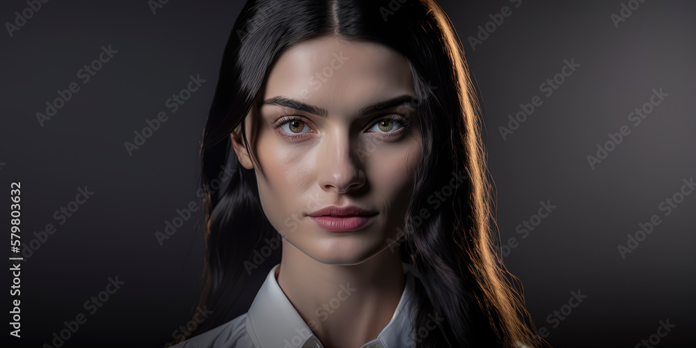 young woman with crystal clear beautiful eyes, dressed with a business suit young woman with crystal clear beautiful eyes, dressed with a business suit