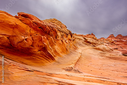 Sandstone wave formation, Coyote Buttes South, Vermilion Cliffs National Monument, Arizonia.