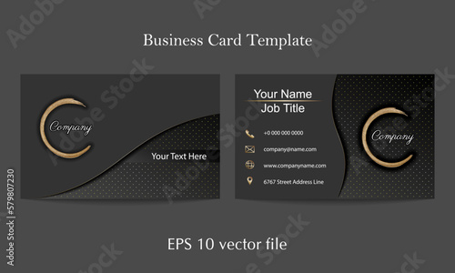 Modern Business Card - Creative and Clean Business Card Template. Luxury and elegant business card. Vector illustration print template.