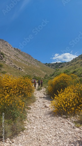 hiking by the sea mountain