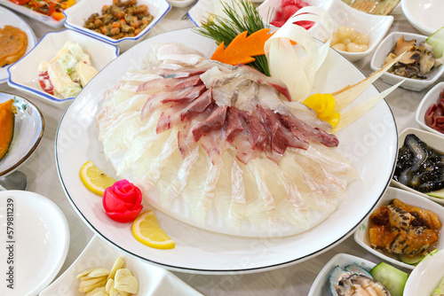 South Korea seafood raw fish sashimi