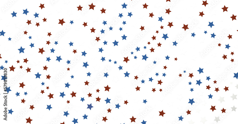 Stars - Red white blue shiny confetti stars on white background, isolate, tricolor concept, Stars - Red white blue shiny confetti stars on white background, isolate, tricolor concept,