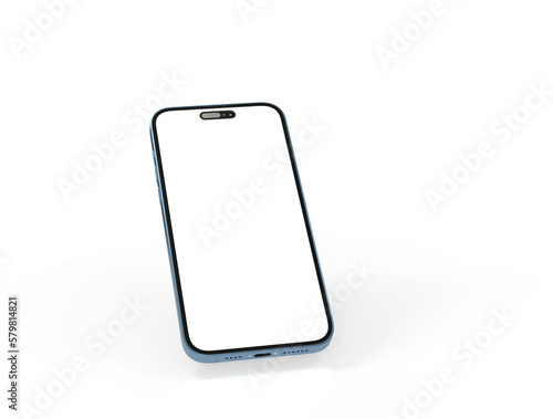 3d render illustration hand holding the white smartphone