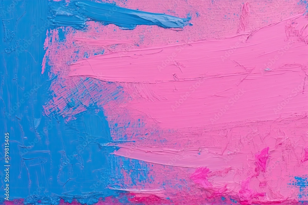 Abstract Pink Blue Paint Texture. generative ai