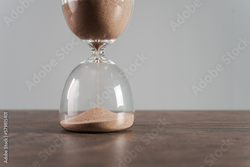 Hourglass on the table