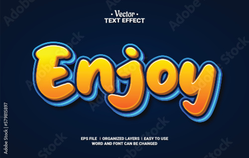 Enjoy 3d Cartoon Style Editable Vector Text Effect.