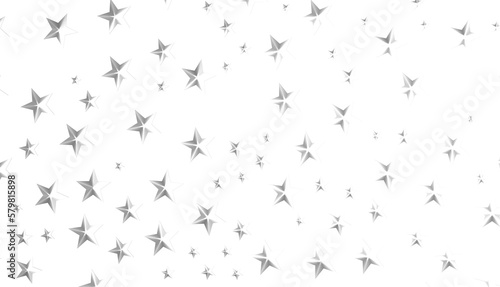 XMAS Stars - Holiday silver decoration  glitter frame isolated -