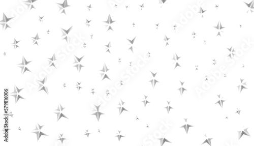 Wallpaper Mural XMAS Stars - Holiday silver decoration, glitter frame isolated - Torontodigital.ca