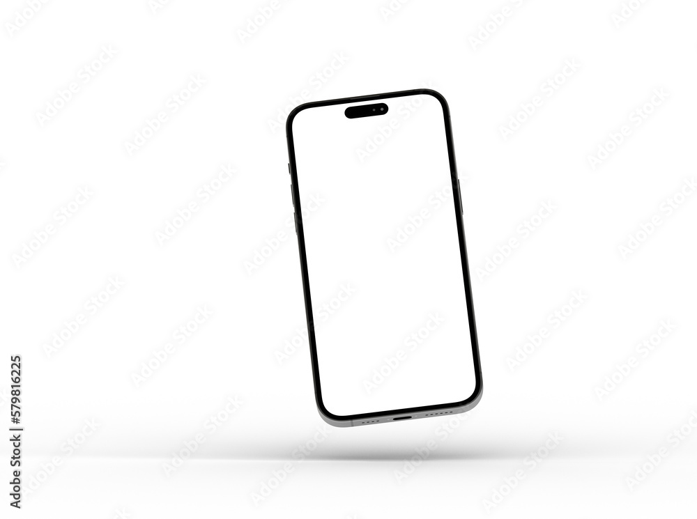 All-screen smartphone mockup isolated 3d All-screen smartphone mockup isolated 3d