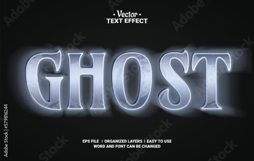 Ghost Editable Vector Text Effect.