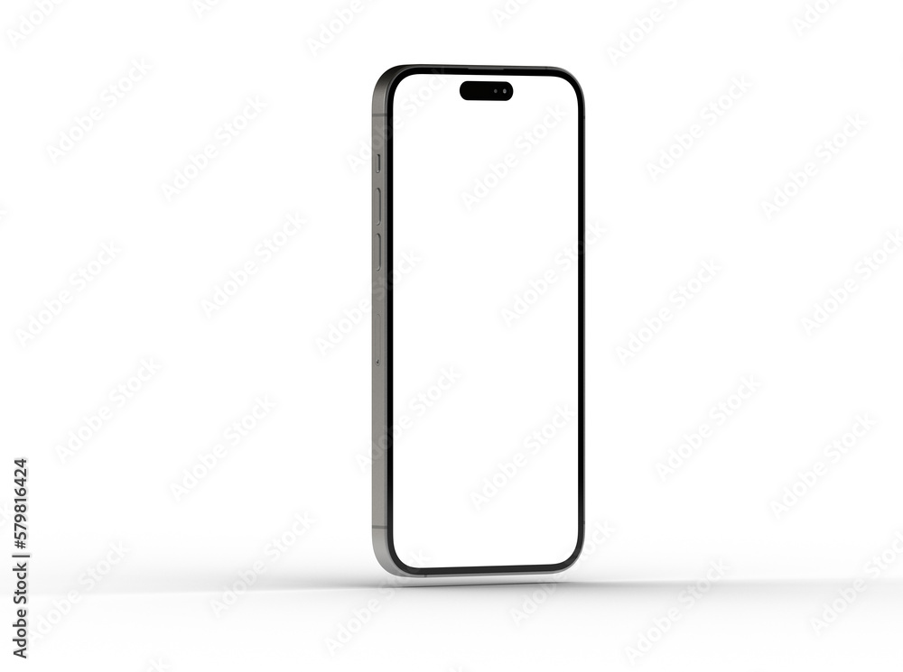 Modern glass smartphone hanging over the table Modern glass smartphone hanging over the table