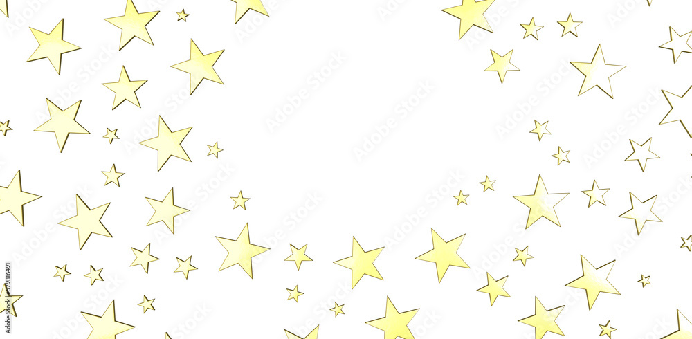 Banner with golden decoration. Festive border with falling glitter dust and stars. Banner with golden decoration. Festive border with falling glitter dust and stars.