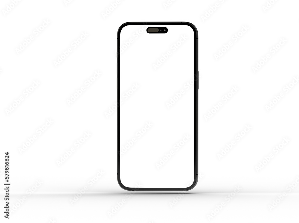Smartphone frame less blank screen. Mockup generic device. 3d Smartphone frame less blank screen. Mockup generic device. 3d