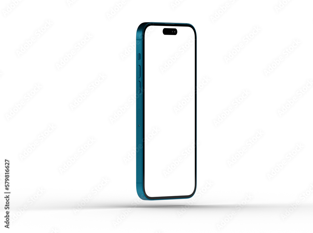 Modern glass smartphone hanging over the table Modern glass smartphone hanging over the table