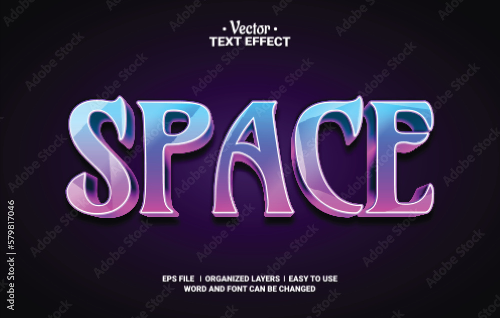 Space Editable Vector Text Effect.