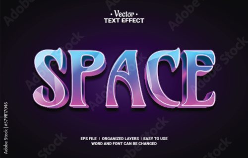 Space Editable Vector Text Effect.