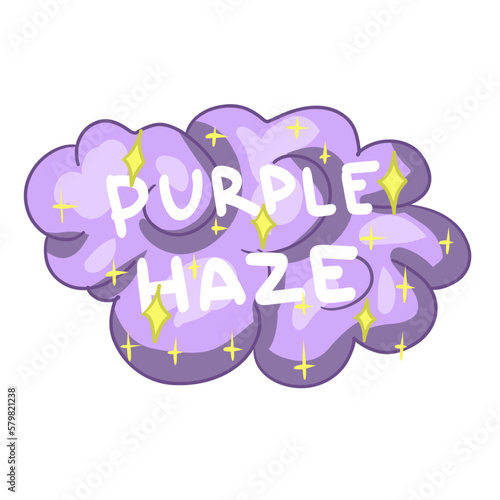 Purple haze. smoking weed. smoke from cannabis vector