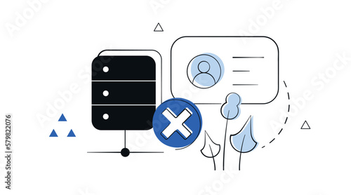 Server error flat illustration