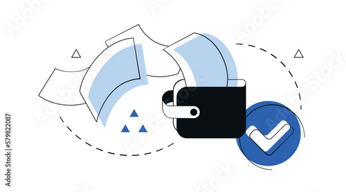 Success payment flat illustration