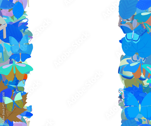 Background pattern abstract design texture. Vertical seamless stripes. Border frame, transparent background. Theme is about ladies, spring, everyday, greenery, maple, apple, tube, elegant