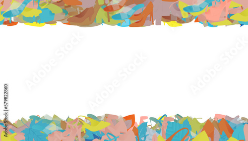Background pattern abstract design texture. Horizontal seamless stripes. Border frame, transparent background. Theme is about everyday, nature, beech, seasons, fashion, walking shoes, slingback shoes