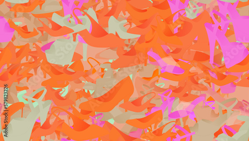 Background pattern abstract design texture. Seamless. Theme is about , casual, style, slingback shoes, fashion, illustration, footwear, glamour, pumps, lace, graphic, season, elegance, shoe shop