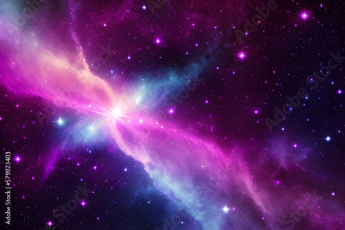 Abstract smooth unique pink nebula galaxy artwork background