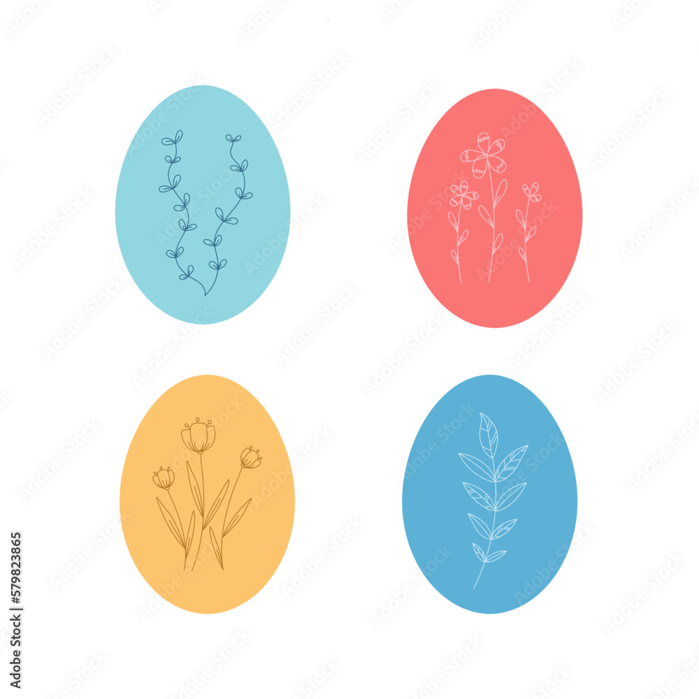 floral easter eggs set floral easter eggs set
