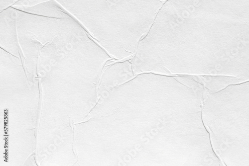 Wallpaper Mural Paper white with wet effect texture, gray background for web design. Old cardboard cover template with kinks and crumpled elements. Torontodigital.ca