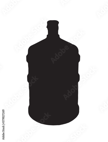 Big water carboy silhouette vector