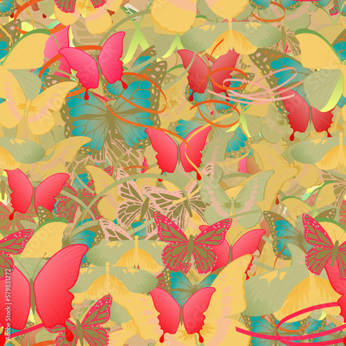 Background pattern abstract design texture. Seamless. Theme is about Monarch, Pipevine, irregular, vector, delicate, design, fly, drawing, wild, decoration, decor, Butterfly, wing, various