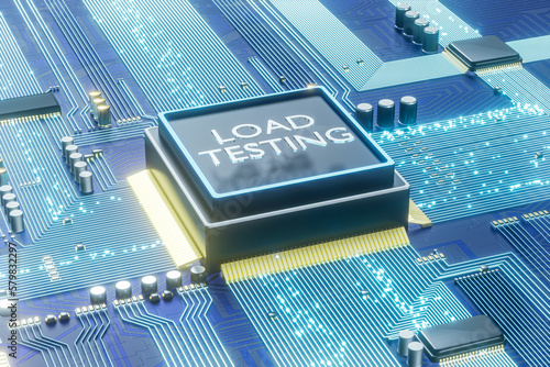 Load testing text on computer printed circuit board.