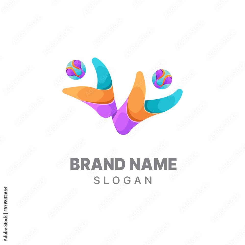 Community logo icon vector isolated, Community people Logo, Abstract Community Logo, Abstract crown people colorful logo icon design Community logo icon vector isolated, Community people Logo, Abstract Community Logo, Abstract crown people colorful logo icon design