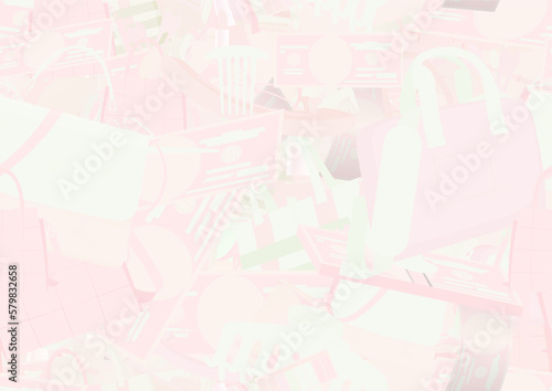 Background pattern abstract design texture. Seamless. Pastel. Theme is about debt, finance, women, beauty, banking, makeup, satchel, usa, buckle, everyday, barrette, hairpin, hundred, businesswoman